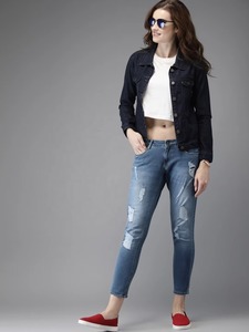 Chaqueta Vaquera para Mujer, Diseño Clásico, Tela de Algodón Resistente - Product Image 4