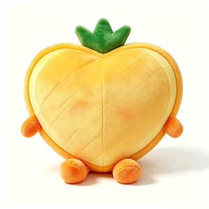 Peluche Ananas Personnalisée, Coussin en Peluche Fruité en Forme de Cœur, Animal en Peluche Fruit Tropical - Product Image 4