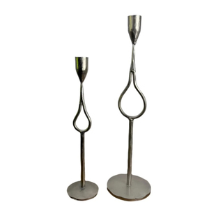 Bougeoirs en métal doré créatifs, bougeoirs modernes en fer poli pour centre de table de mariage, décoration de la maison, dîner - Product Image 2