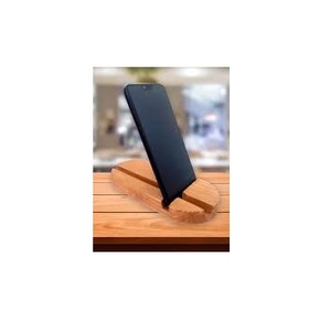 Support mobile en bois traditionnel fait à la main Support mobile classique en bois de manguier Vaisselle promotionnelle - Product Image 4