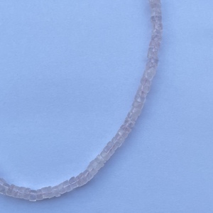 Collar de cuentas de piedras preciosas de neumático Heishi liso de piedra de cuarzo rosa Natural de 4mm 6mm 8mm de fabricante en línea India Alibaba - Product Image 4