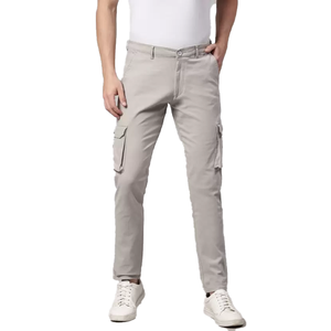 Pantalon cargo ample de grande taille à la mode avec plusieurs poches pour hommes, de couleur unie, pantalon de survêtement personnalisé pour hommes - Product Image 4