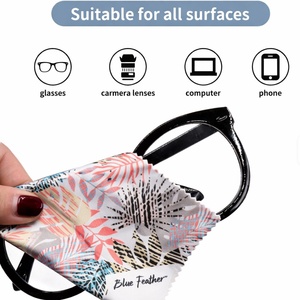Chiffon de nettoyage en microfibre à motif de feuilles tropicales pour lunettes et écrans, chiffon de nettoyage de lentilles doux de haute qualité - Product Image 2