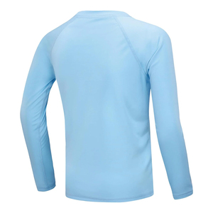 Camiseta Deportiva de Manga Larga para Niños, Color Azul Cielo, Transpirable, Antibacteriana, Ecológica, de Spandex/Poliéster, para Niños, BJJ - Product Image 2