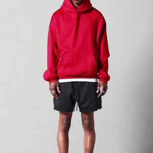 Marque de distributeur Pull-over uni de haute qualité Sweats à capuche surdimensionnés Basics Sweats à capuche grande taille en coton mélangé avec logo personnalisé - Product Image 4