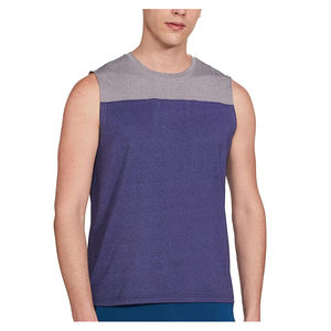 เสื้อกล้ามผู้ชายผ้าคอตตอนถักแบบเส้นใยไม้ไผ่/สีพื้นระบายอากาศได้ดีสไตล์สตรีทสวมใส่ในยิม - Product Image 6