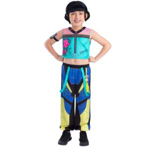 Disfraz de Zoey Core Look de K-Pop Demon Hunters, Top con Estampado Floral, Pantalones y Pulsera - Product Image 1