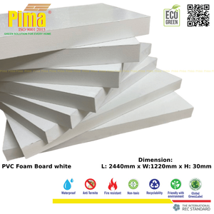 PVC WPC Foam Board <b>Sheet</b> Eco-Friendly White Color 20mm Thick 0.6 G/cm3 Density for Cabinet Door Panels and Wall <b>Cladding</b> - Product Image 2