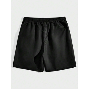 Short décontracté pour homme avec lettre et étoile à cinq branches imprimée et cordon de serrage à la taille Short de vie de rue pour homme - Product Image 4