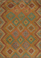 Adiva Jacquard Gewebter >10-teiliger Maschinengefertigter Türkischer Teppich Waschbar Geometrisches Muster Rutschfeste Gummiunterseite Polyester