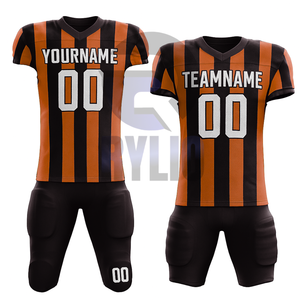 Conjunto de uniforme de fútbol americano personalizado para hombres, camiseta y pantalones de equipo juvenil, bordado de sarga, ropa deportiva transpirable de secado rápido - Product Image 4
