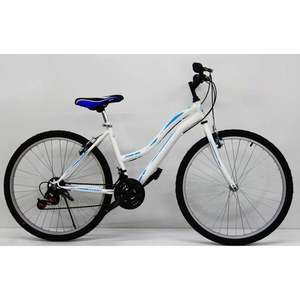 Vélo pour femme Dorello 24 pouces, cadre blanc turquoise avec autocollant modèle, 6 vitesses, cadre entièrement amorti pour la conduite en ville - Product Image 3