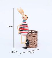 Support de stylo Lapin de Pâques style Inde moderne, organisateur de bureau en fer écologique personnalisé, pour la maison, le bureau et l'école, à fixer sur le bureau, accessoire d'écriture