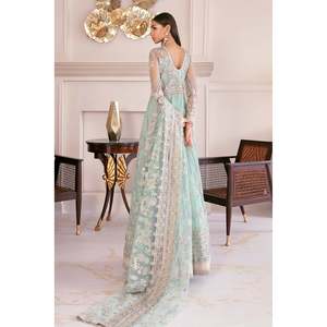 Embroidered Chiffon <b>Net</b> <b>Fabric</b> CH08-10 Stitched Design - Product Image 5