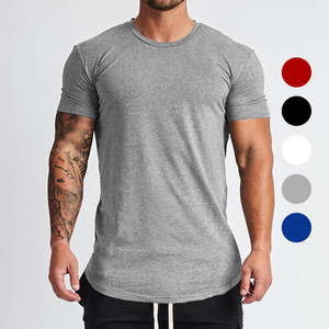 เสื้อยืดออกกำลังกายแนวสตรีทแบบลำลองสำหรับผู้ชายเสื้อยืดออกกำลังกาย90% ยิมผ้าโพลีเอสเตอร์10% สแปนเด็กซ์โลโก้ตามสั่ง - Product Image 1