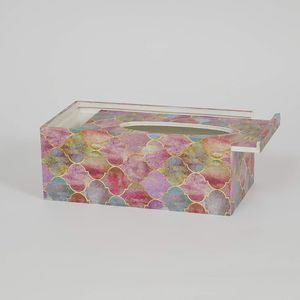 HF artisanat MDF émail boîte à mouchoirs en bois stockage de serviettes intérieures et extérieures pour salon chambre jardin ménage décor - Product Image 5