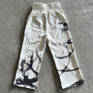 Ropa de calle de alta calidad, pantalones de chándal gráficos, serigrafía personalizada para hombre, pantalones de chándal holgados de algodón de pierna ancha de peso pesado - Product Image 6