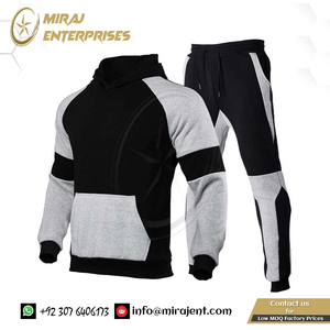 Ropa deportiva informal de marca nueva de 2 piezas para hombre con capucha + Pantalones estándar Sudadera con capucha para hombre - Product Image 5