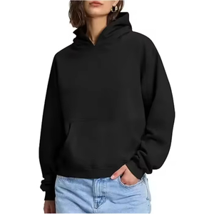 Sudadera con Capucha Extra Grande Rosa con Logotipo Personalizado de Alta Calidad de Fabricación OEM, Sin Cordones, de Felpa de Algodón Grueso para Mujer - Product Image 5