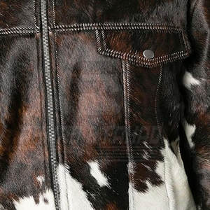 Veste en cuir de vachette pour homme, épaisseur standard, confort hivernal, look tendance, logo personnalisable sur le devant - Product Image 3