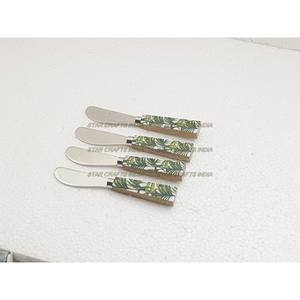 Juego de cubiertos creativo de acero inoxidable con mango de mármol, cuchillo, tenedor, cuchara, juego de cubiertos portátil de 4 piezas con estante para cubiertos - Product Image 5