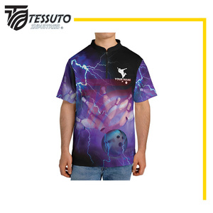 Uniforme de bowling pour hommes respirant, de haute qualité, personnalisable, vêtements de sport confortables, antibactérien, anti-rides, léger, 100% - Product Image 6