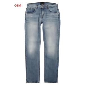กางเกงยีนส์เอวสูงของผู้ชาย OEM กางเกงยีนส์ทรงตรงเข้ารูปเอวสูงสำหรับนักธุรกิจ - Product Image 2