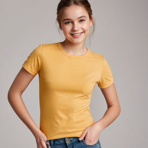 Camiseta de Cuello Redondo para Niña, Suave al Tacto, Diseñada con Tela de Calidad, Acabado Impecable que Garantiza Comodidad, Estilo y Larga Duración, Ropa Infantil - Product Image 3