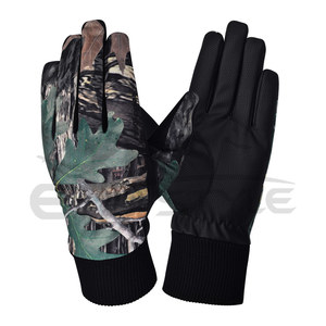 Gants de chasse en polaire camouflage Taille XL Camping en plein air avec manchette élastique Gants tactiques en polaire personnalisés Vente en gros - Product Image 2