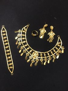 Conjunto de pendientes de collar de cobre chapado en oro de 24 quilates de moda Vintage de inspiración italiana enviado directamente a EE. UU. Francia España Turquía Comoras - Product Image 3