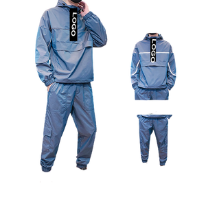 Survêtement pour homme personnalisé avec logo réfléchissant, écologique, respirant, à séchage rapide, nouvelle mode, 100% nylon, pour homme et femme - Product Image 3