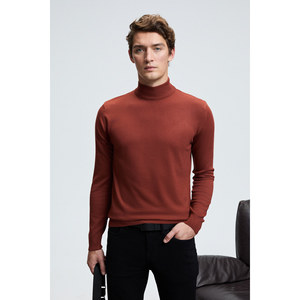 Pull en tricot à col roulé mi-haut pour homme GRIMELANGE REBEL, coupe ajustée basique - Product Image 2