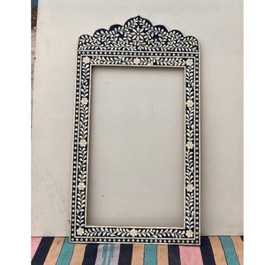 Elegante Espejo de Pared Decorativo Moderno con Incrustaciones de Hueso Hecho a Mano, Espejo de Lujo Artesanal, Ecológico y Duradero para la Sala de Estar - Product Image 5