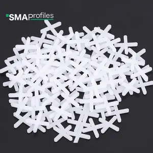 SMAProfiles Factory Price white color 1.0 mm - 3.0 mm plastic tile spacer for tile leveling system