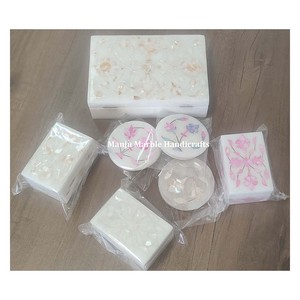 สินค้าทำด้วยมือการออกแบบทั้งหมดกล่องฝังหินอ่อนพร้อมแม่ของดอกไม้มุกลายดอกไม้ศิลปะลายดอกไม้เปลือกหอยออกแบบสำหรับเก็บเครื่องประดับ - Product Image 6