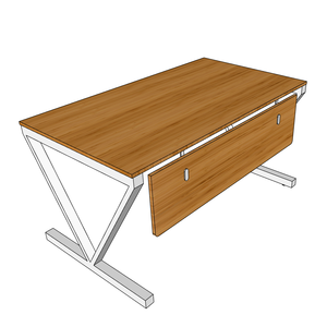 BFVB006-VBamboo 140x80cm Melamine <b>Desk</b> Minimalist Luxury Sit Stand Office Computer Table with Assembled Legs - Product Image 4