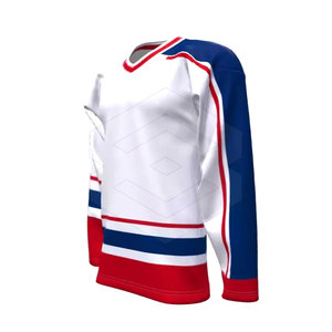 Jersey de hockey sobre hielo de manga larga de tamaño adulto Nombre del equipo personalizado Ropa del equipo en stock - Product Image 5