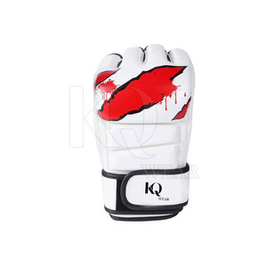 Professional Leather MMA Gloves for Men with <b>Open</b> Finger Design Lightweight Durable Stitching for Long Term Use - Product Image 6