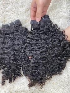 ¡Venta caliente Vietnam Virgen doble dibujado Natural birmano rizado paquetes de cabello crudo sin procesar extensiones de cabello humano descuento Comprar ahora! - Product Image 6