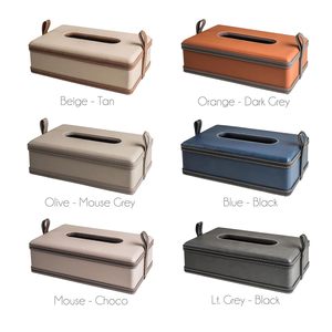 Modern Leatherette <b>Tissue</b> Box Cover <b>Facial</b> <b>Tissue</b> Holder Napkin Dispenser for Bathroom Home Office Restaurant - Product Image 2