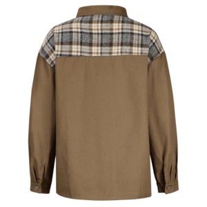 Veste en jean matelassée pour femme, style tendance, en coton tricoté, décontractée, manches longues avec poches, respirante, automne, lettres - Product Image 4