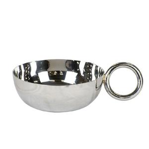 Tazón de aluminio fundido con chip y inmersión, mesa de cocina decorativa y uso en restaurante, tazón para servir comida, frutero plateado - Product Image 2