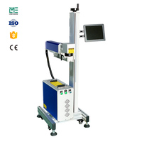 Machine de marquage laser UV pour le marquage en vol sur plastique, verre, bouteilles PET, code de date, impression en ligne haute vitesse