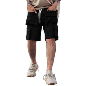 Pantalones cortos Cargo de algodón de alta calidad para hombres para la moda de verano Pantalones cortos casuales con múltiples bolsillos con patrón sólido - Product Image 1