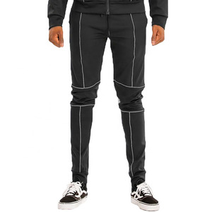 Chándal con cuello levantado a la moda de invierno para hombre, chaqueta de entrenamiento de tela polar, pantalones, ropa para correr con estampado sólido - Product Image 4