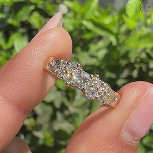 Bague à diamants ronds sertis en dispersion - Product Image 2