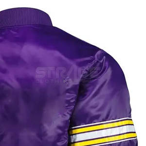 Chaqueta Universitaria Ligera de Satén para Hombre con Cuello Alto, Logotipo Frontal Personalizable, Chaqueta de Invierno Ecológica - MOQ Bajo, Más Vendida - Product Image 6