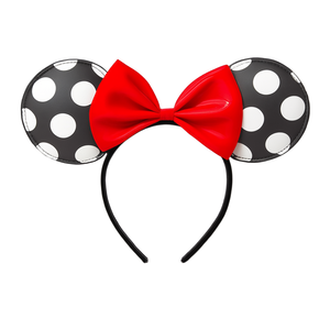 Diadema con Orejas de Mickey y Minnie Mouse de Disney, Accesorio para el Cabello, Licencia Oficial, Cuero Vegano con Diseño de Puntos - Product Image 1