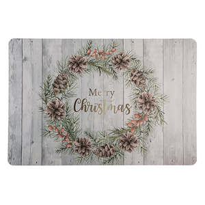 Juego de 4 Manteles Individuales Navideños con Diseño de Cabaña, Lavables, con Bordado Floral, para Cocina, Estilo a Cuadros - Product Image 4