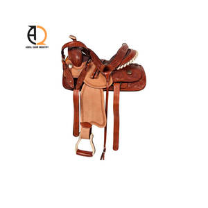 Leather Western English Horse <b>Saddle</b> For Horse <b>Treeless</b> <b>Saddles</b> With Set Custom - Product Image 5